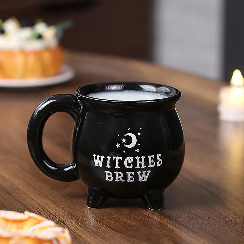 Caffeine Spell Magic Potion Coffee Mug with a whimsical cauldron design