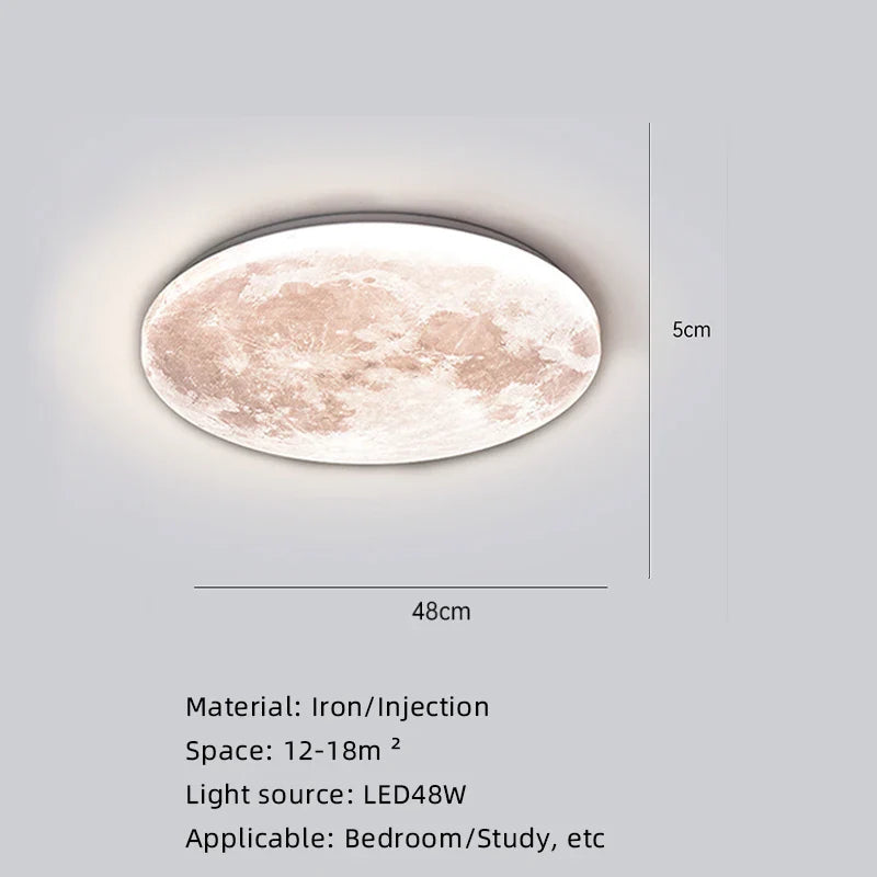 Versatile Moon Ceiling Lamp installed in a hallway