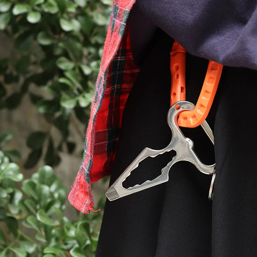 Detailed view of the Stainless Steel Survival Multi-Tool functions