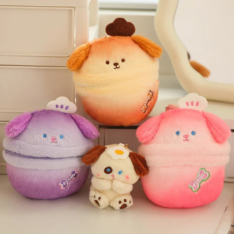 Different styles and colors of the kawaii animal plush keychain