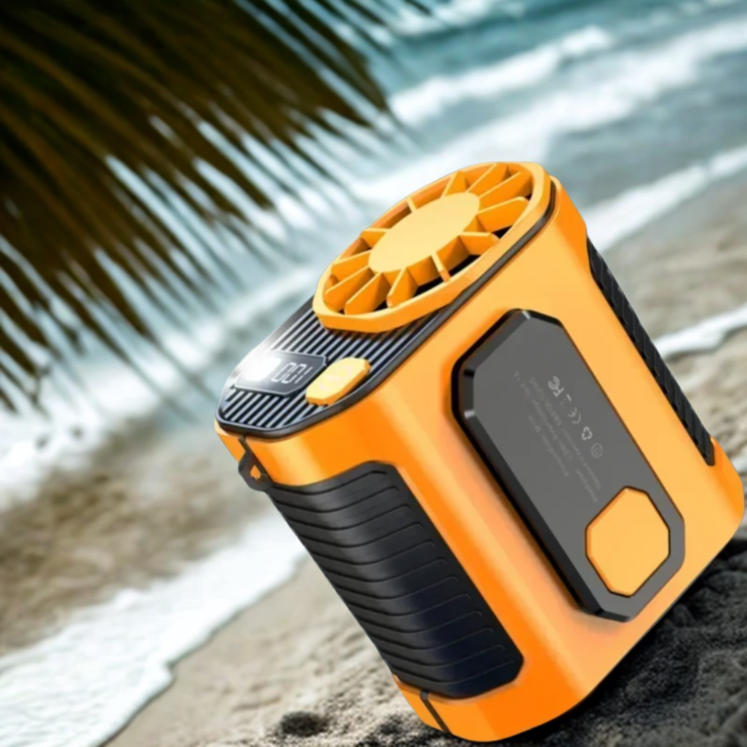 Wearable Clip-On Cooling Mini Powerful Fan in Use