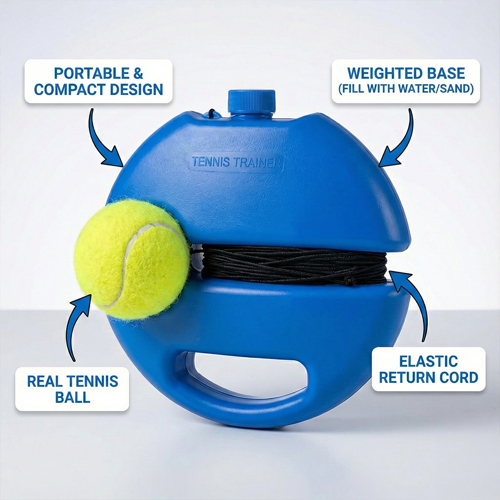 Creative gift idea for tennis players showing portability