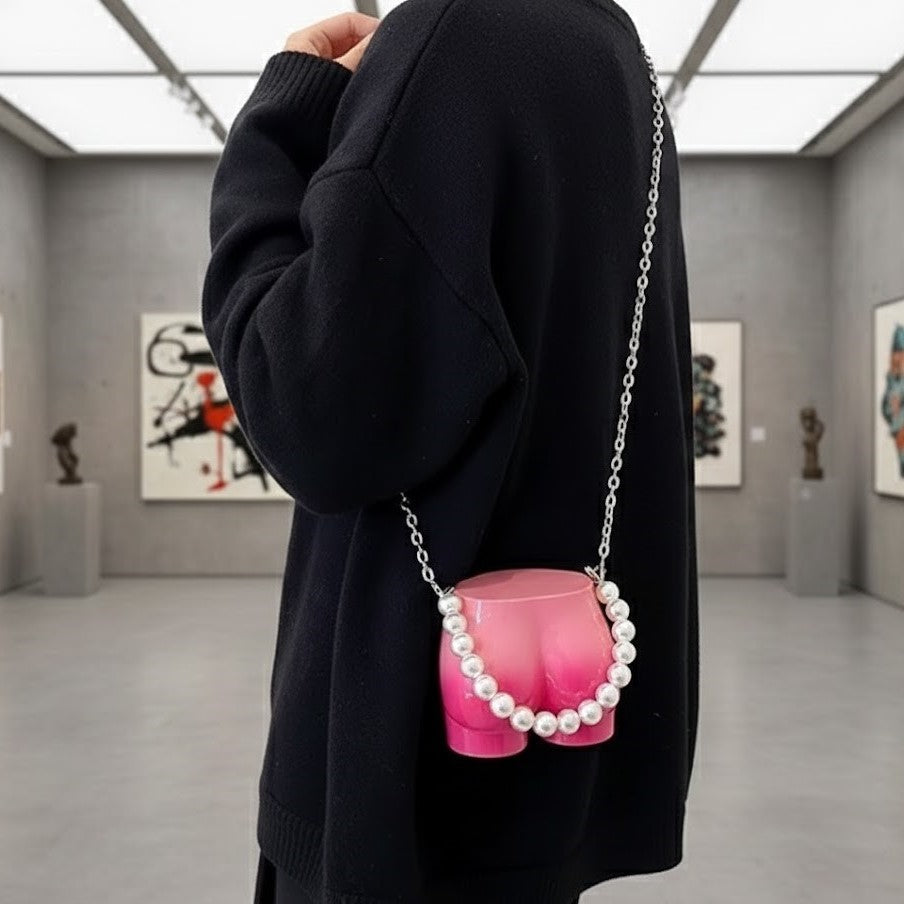 Unique My Cute Butt Mini Shoulder Bag gift idea in a bright yellow color