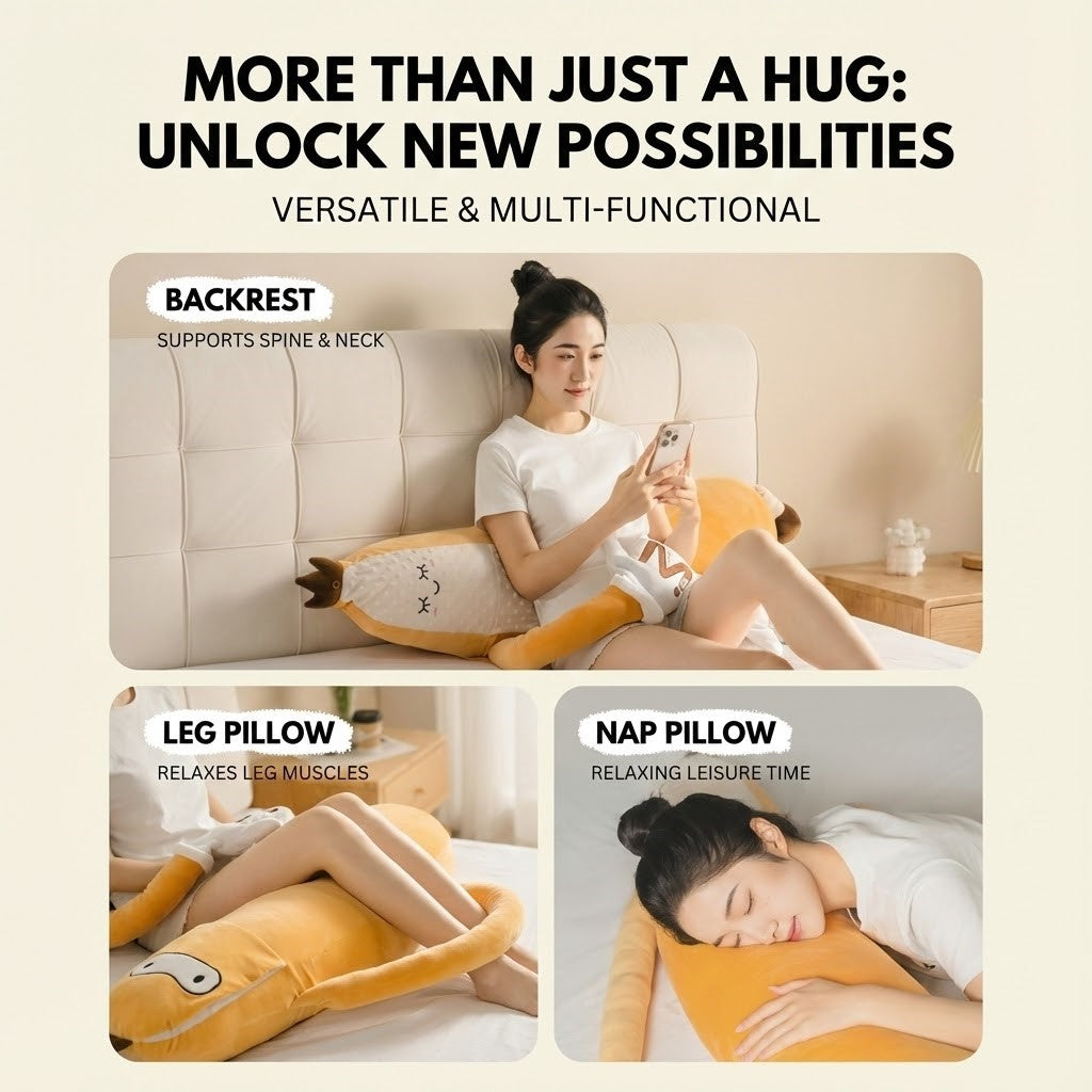 Sleep Buddy Relaxer Hugging Pillow with patting and warming features for stress relief and better sleep